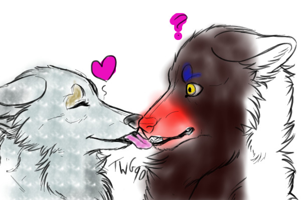 First kiss (colored in)
