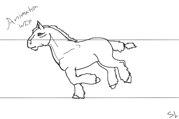 Galloping horse animation WIP