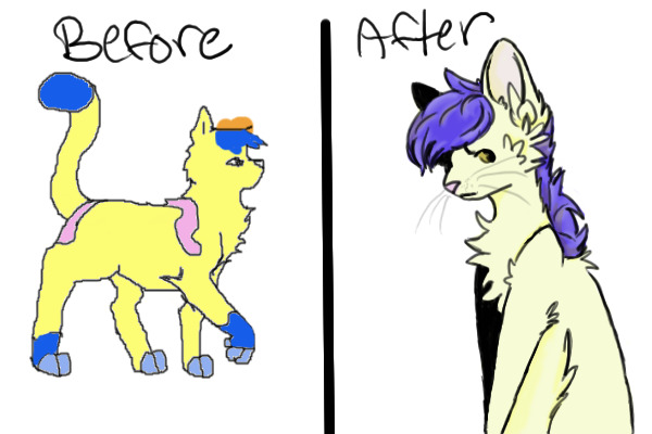 Before and After - 2 years (technically 1) of digital art