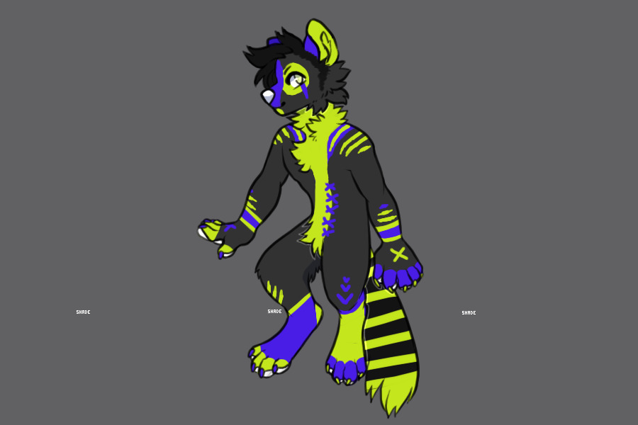 CLOSED. ANTHRO TOXIC WOLF ADOPTABLE