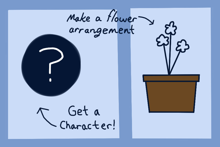 Make a Flower Arrangement, Get a Character!