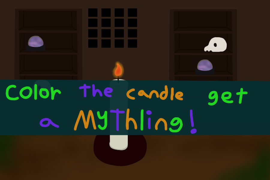 Color the candle get a Mythling~! CLOSED
