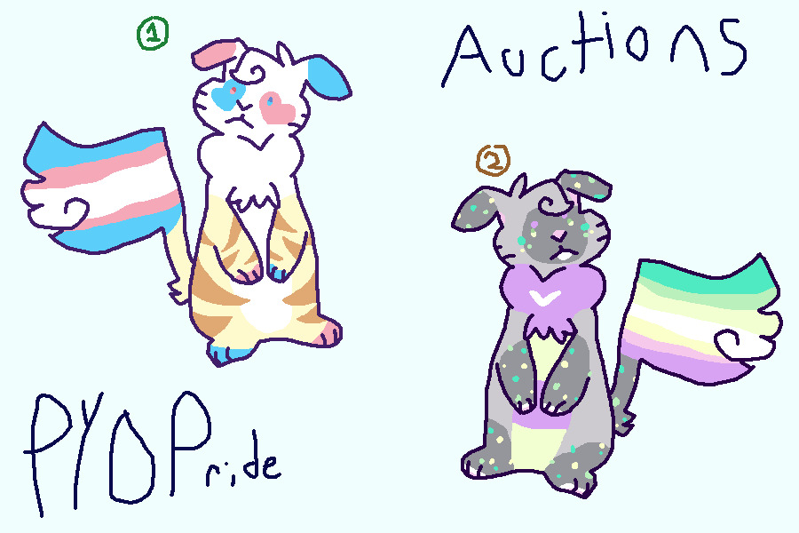 PYOPride 0/2 C$ Auction Flag Animals