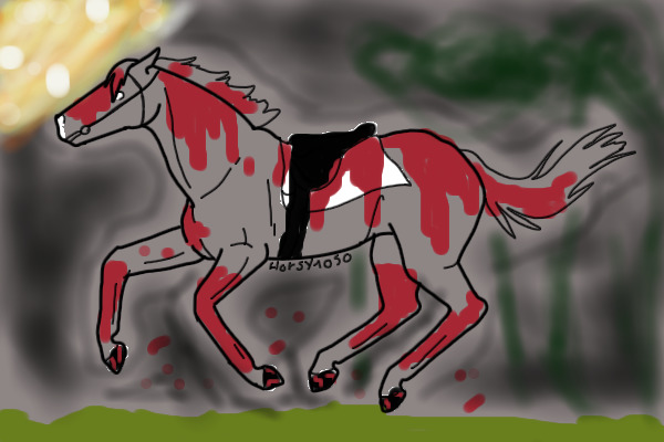 blood soaked racehorse returns riderless